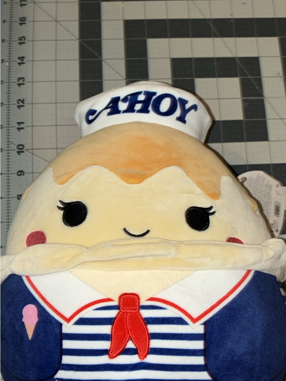 Stranger Things USS Butterscotch Plush Character - Cream, Blue, Red